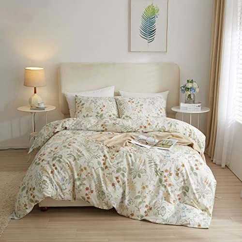 Bulutu Twin Green Duvet Cover Set Con Patrón De G5b21