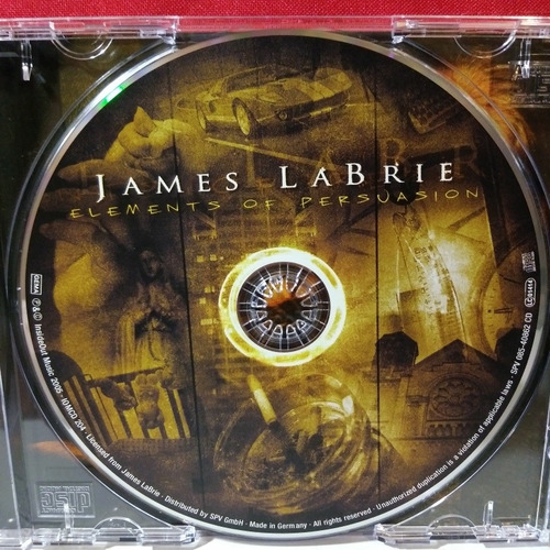 Dream Theater Vocalist James Labrie Elements Of Persuasion (Usado)