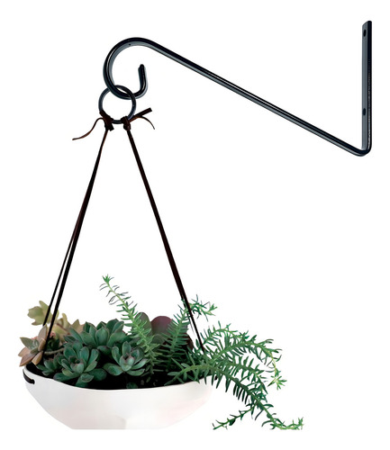 Gancho Suporte Rústico P/ Plantas Flores Z20 Preto Kit C/ 03 Forma Irregular
