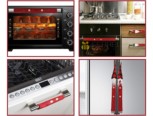 Aplicável A 8 Piezas Navidad Refrigerador Cubiertas De