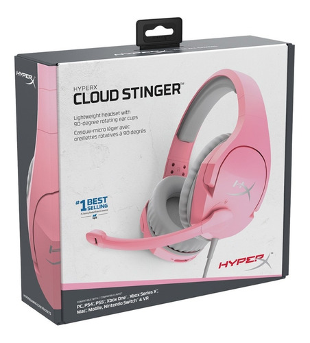 Imagen 9 de 9 de Auriculares Headset Hyperx Cloud Stinger Pink Pc Mac Consola