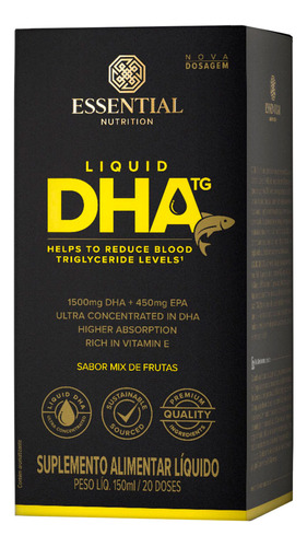 Liquid Dha Tg Mix De Frutas Essential Nutrition 150ml