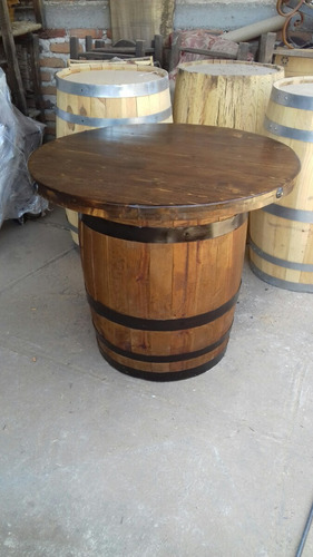 Mesa Decorativa Modelo Barrica O Barril