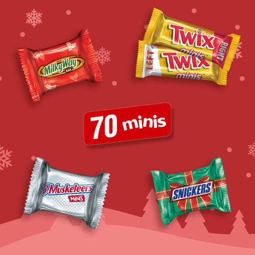 Snickers, Twix, Milky Way & 3 Musketeers Minis Chocolate Con