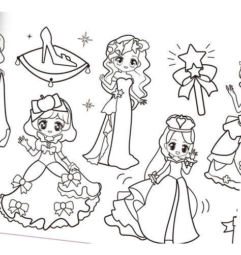 Rollo De Papel Artístico, Juguete Educativo Linda Princesa