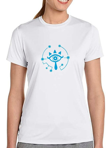 Franela Blanca Dama / Hombre Sheikah Eyes Zelda Sublimada 