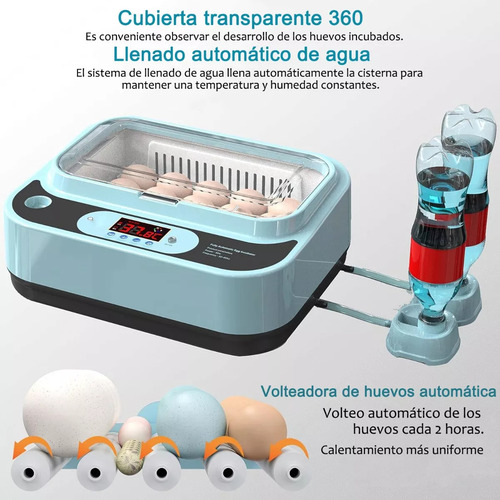 Incubadora Automática De Aves Corral 360 ° Espacio Ajustable