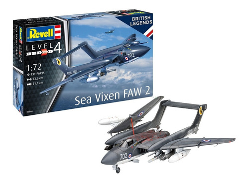 Avión Sea Vixen Faw 2 70th Anniversary 1/72 Model Kit Revell