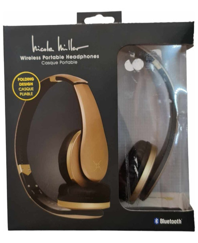 Audifonos Nicole Miller Dorados Bluetooth