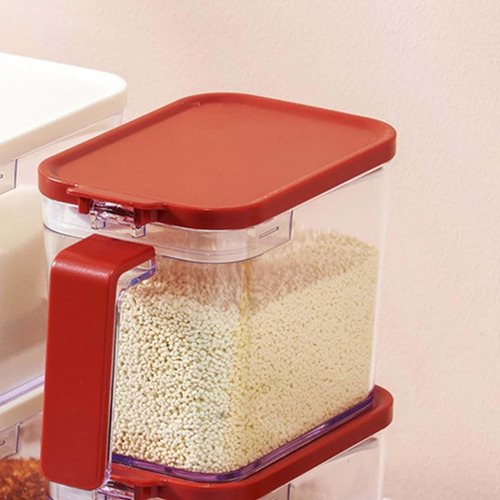 Soporte De Caja De Condimento De Tarro De Condimento De Rojo