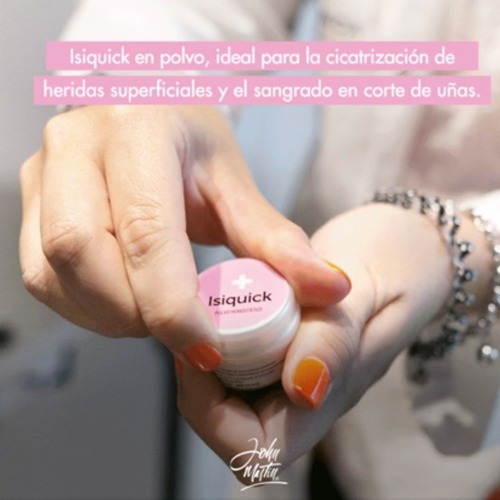 Polvo Cauterizador De Uñas Para Mascota Isiquick Hemostático