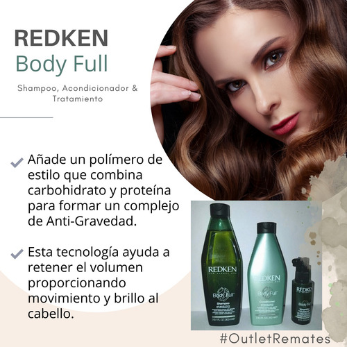 Kit Redken Body Full Para Volumen 3 Piezas