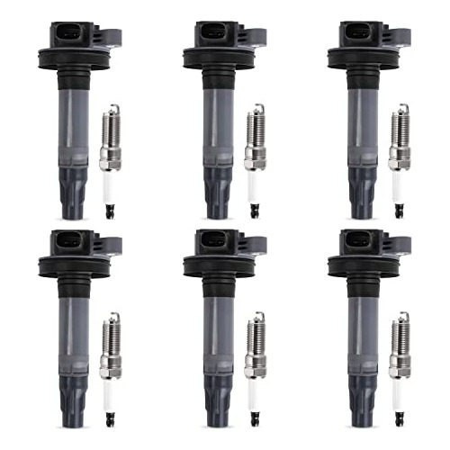 Ignition Coils Pack  Spark Plugs Compatible With For...