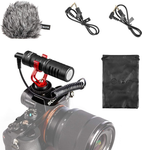 Imagen 6 de 9 de Microfono Boya Condensador Unidireccional Mm1 Exterior Dslr