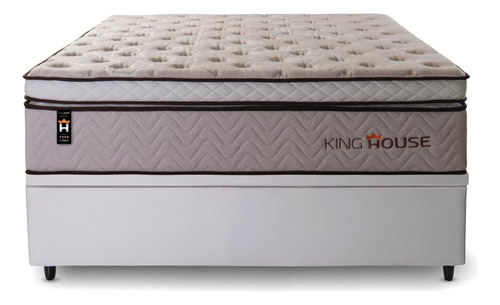 Cama Box Baú Liverpool Bege 138x188x80 C/ Molas Ensacadas