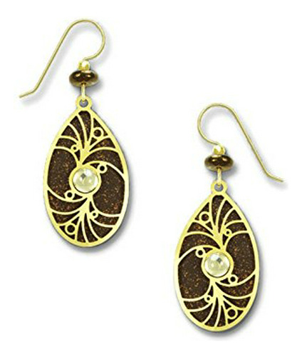 Aretes Anzuelo - Pendientes De Gancho Adajio Brown En Forma