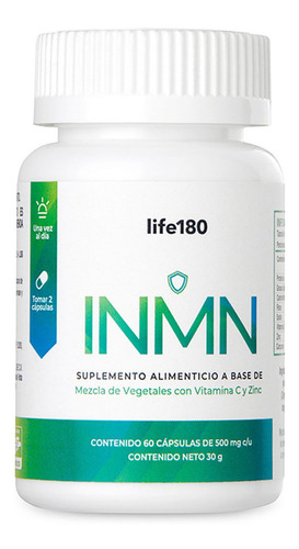 Reishi Vitamina C Zinc Jengibre Cúrcuma 60 Cápsulas Life180