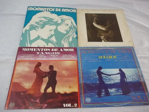 Momentos De Amor Vinil Lp Lote 4 Discos Tangos Boleros 