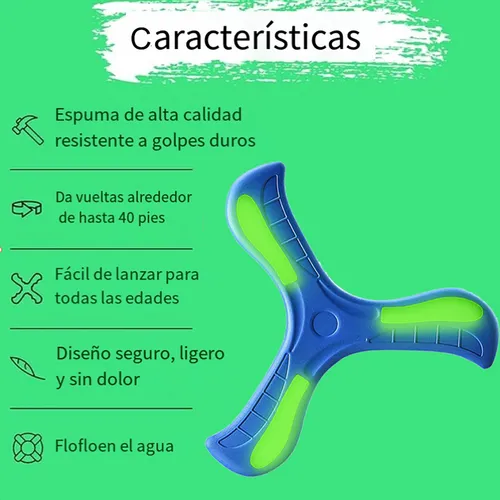 Toy Boomerang Bumerán Kids Bumerang Regalos Parque 2 Pack