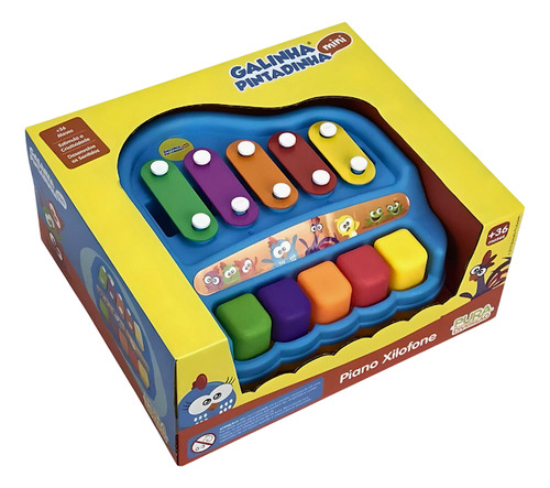 Brinquedo Bebê Galinha Pintadinha Piano Xilofone Interativo