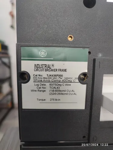 Breaker Tjk436f 3x400a 600v G.e