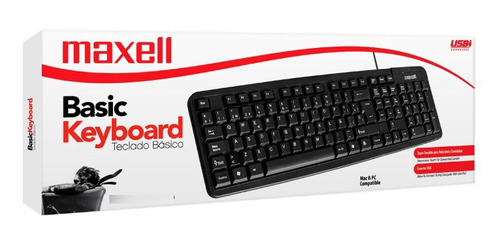 Teclado Pc Notebook Maxell Kb-90 Slim Usb Negro Original