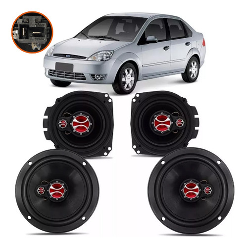 Kit Alto Falante Foxer Fiesta G3 6 E 4 Pol 240w - Kf.071