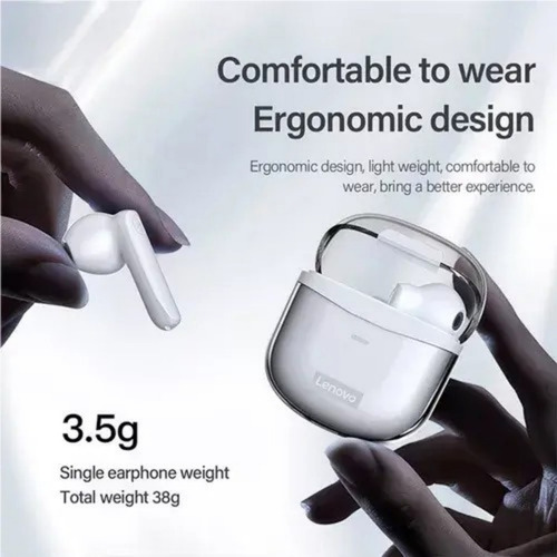 Auriculares estéreo inalámbricos Bluetooth 5.1 Lenovo Xt96 de color blanco