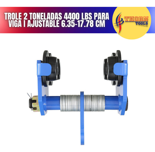 Trole 2 Toneladas Para Viga Ajustable 6.35-17.78 Cm Hb