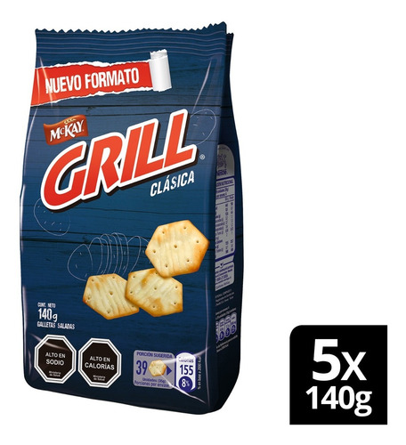 Galleta Grill® Clásica 140g X5 Unidades