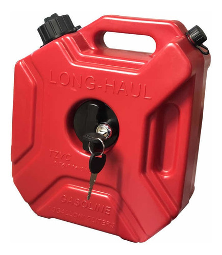 Tanque Bidon De Gasolina Diesel 5 Lts Moto Rojo + Candado