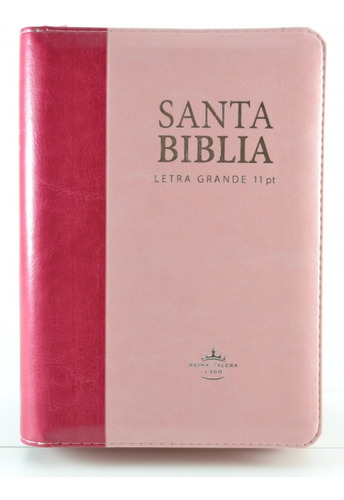 Biblia Reina Valera 1960 Mediana Letra Grande Rosa Fucsia