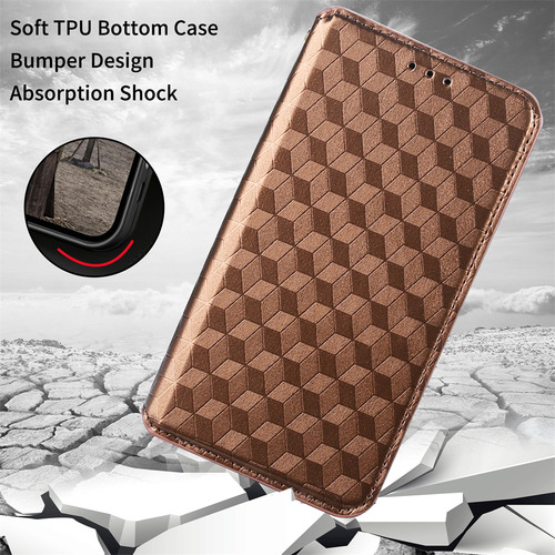 Funda Texturizada 3d Para Realme C67 -tpu, Soporte, Cierre Magnético, A Prueba De Golpes, Caja Fuerte Para Tarjetas De Crédito
