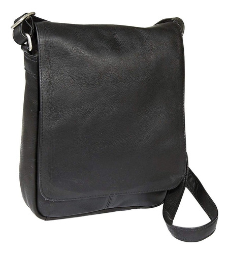 Bolso De Hombro Con Solapa Vertical De Cuero Le Donne - Bols