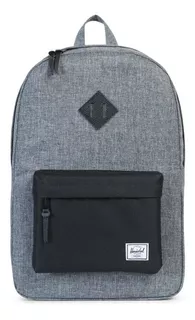 Mochila Herschel Supply Heritage Unisex Raven Color Gris Diseño de la tela Jaspeado