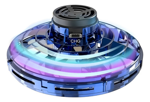 Drone De Brinquedo Flynova Spinner Led Rgb - Azul Preto