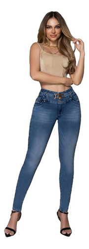 Pantalon De Mezclilla Ciclon Skinny Jeans Push Up Mujer A1