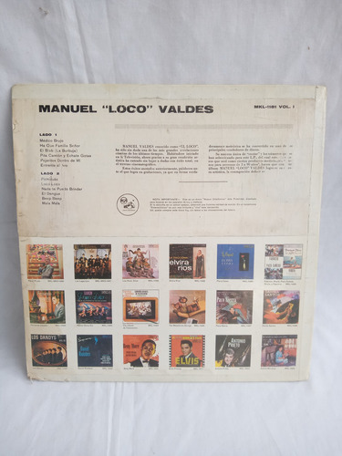 Lp Manuel Loco Valdes Rock Mexicano Rca Victor 1958 (Usado)