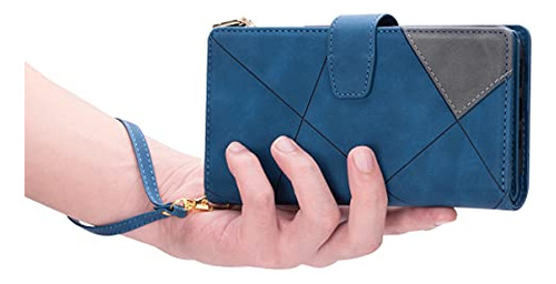 Funda Cartera Para iPhone 6/iPhone 6s Diamond Azul Piel Sint
