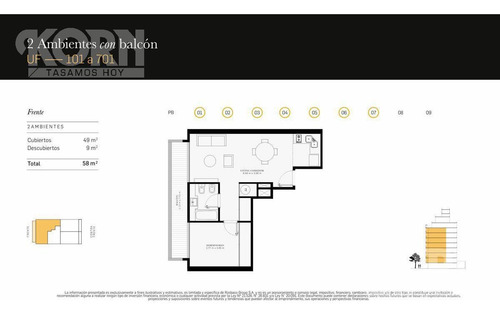 Venta Departamento Apto Profesional De 2 Ambientes En Palermo - En Pozo