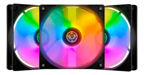 Kit 3 Fans Tgt Striker Rainbow 120mm - Tgt-stk3-blrbw