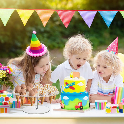 4 Piezas Acrílico Soporte Para Conos De Helado 16 Agujeros