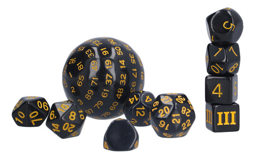 Juego De 15 Dados Poliédricos D3d100 De 3 A 100 Lados