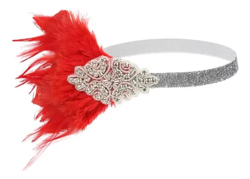 Diadema De Plumas De Avestruz De Años 20 Gatsby 1920s ...