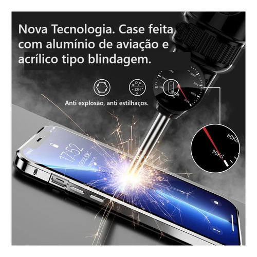 Case 360 Com Alumínio Shield Para iPhone 16 Pro+