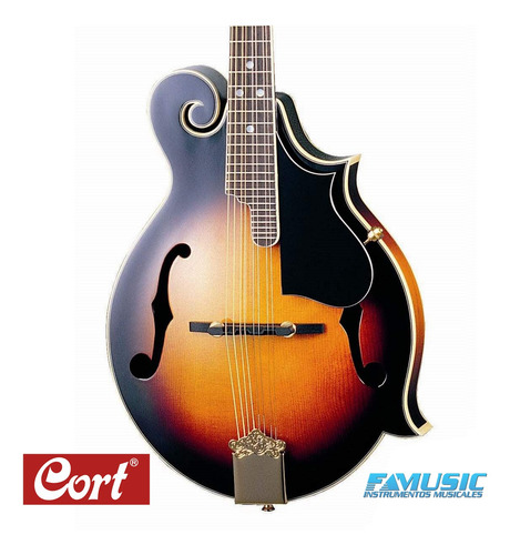 Imagen 2 de 11 de Mandolin Cort Cm F100 Vs - Detalle Sale%