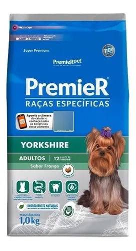 Ração Premier Raças Especificas Caes YorkShire Adulto 1 Kg