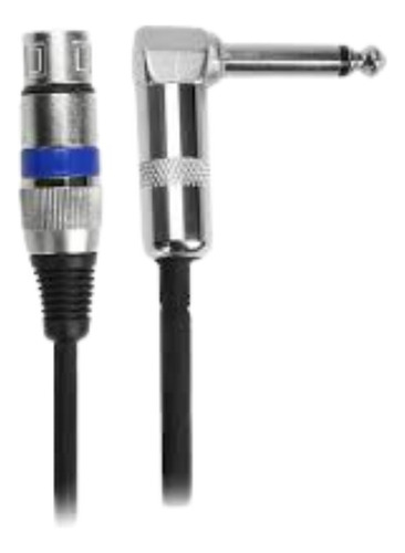Cabo P10 90 Graus X Canon Xlr Fêmea P/ Microfone Mesa Som 1m