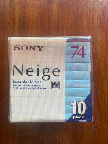 Sony Minidisc Regrabable 10 Unidades, 74 Mins, Nuevo Sellado