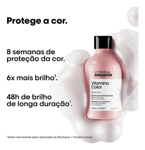 Kit L'oréal Vitamino Color Refil Sh + Shampoo + Cond + Másc